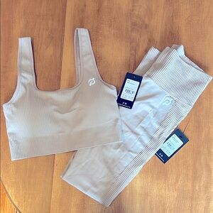 Women's Peloton Set, Seamless High Rise Leggings and Seamless Square Neck Bra